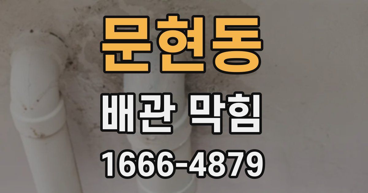 문현동 배관 막힘