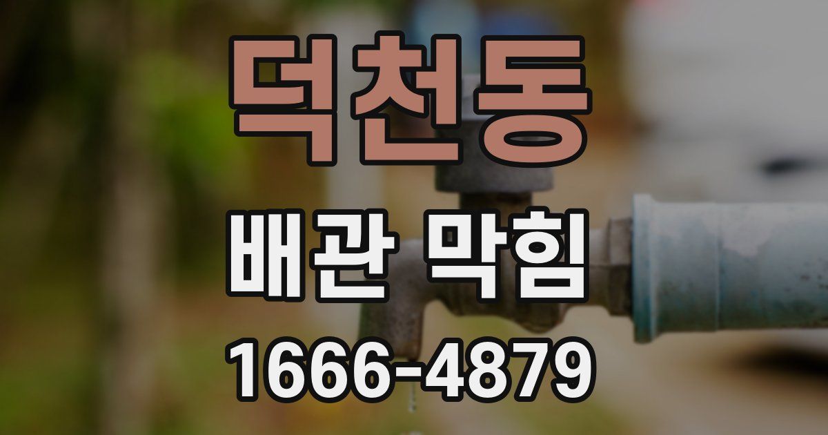 덕천동 배관 막힘