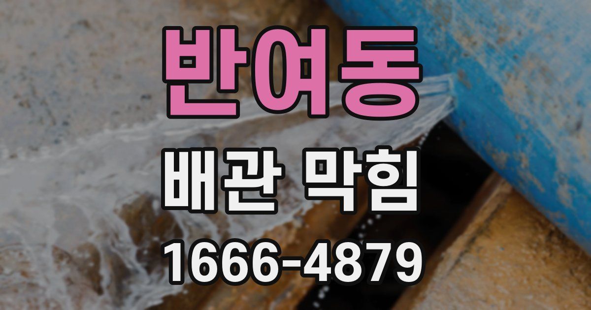 반여동 배관 막힘