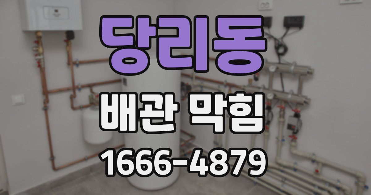 당리동 배관 막힘