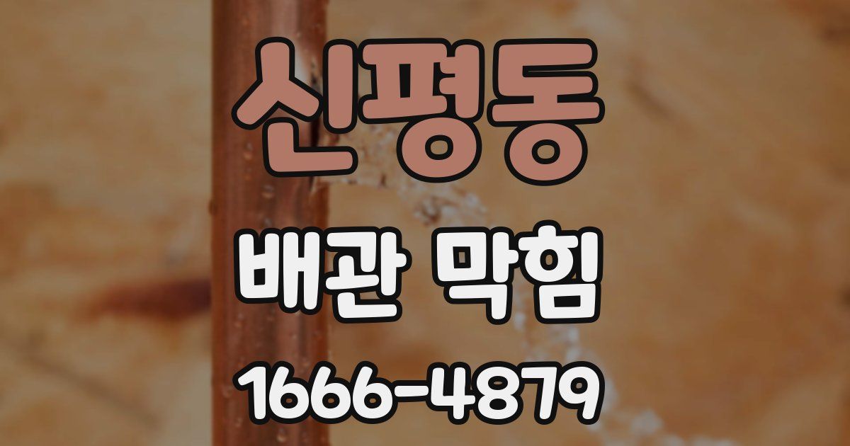 신평동 배관 막힘