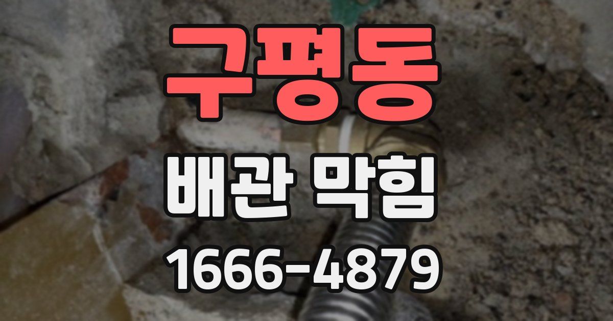 구평동 배관 막힘