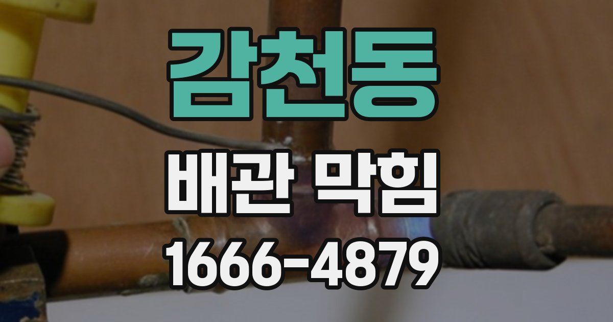 감천동 배관 막힘