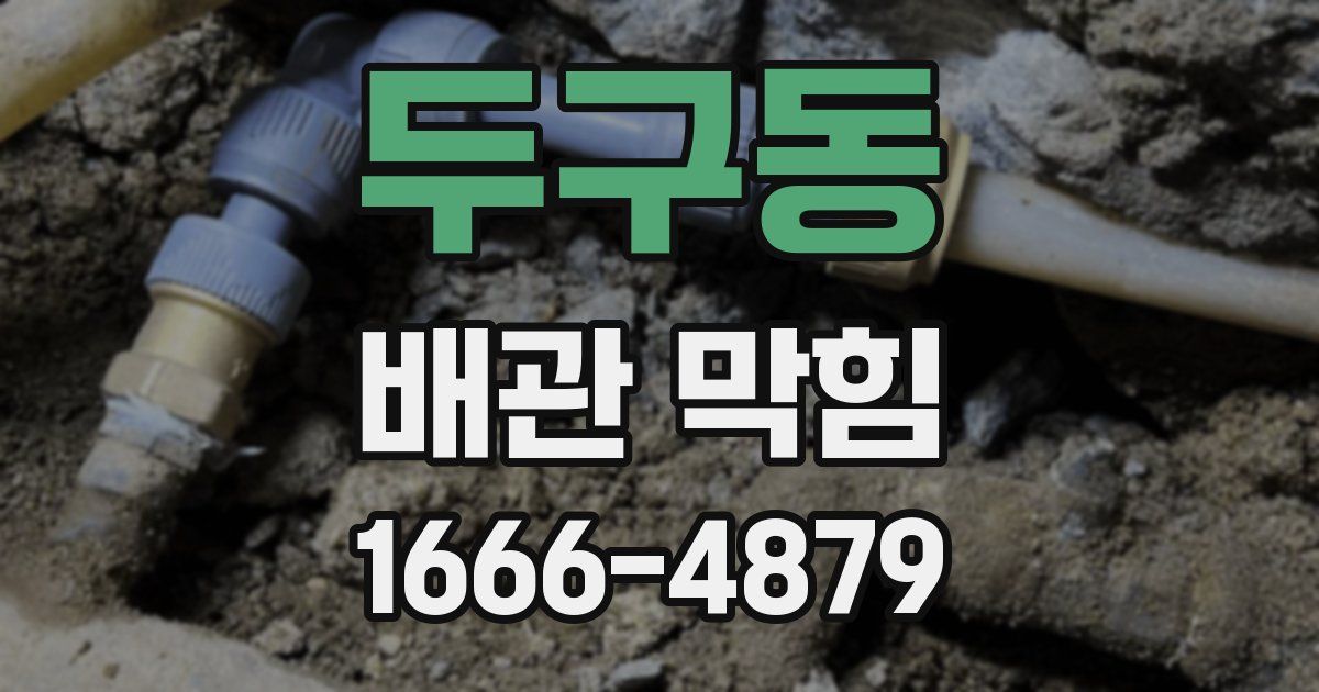 두구동 배관 막힘