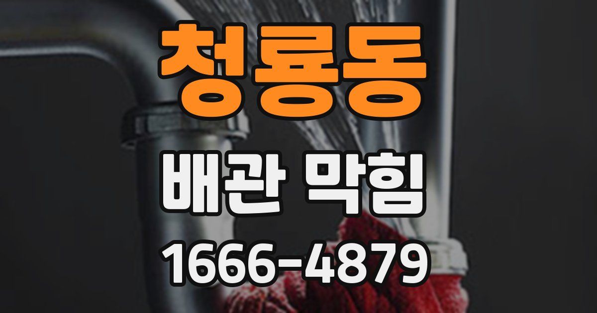 청룡동 배관 막힘