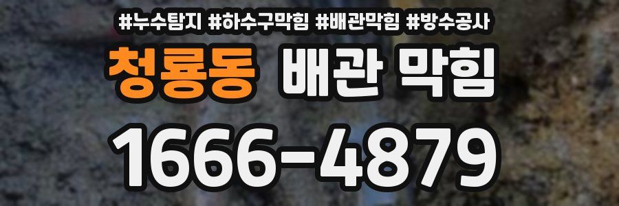 청룡동 배관 막힘