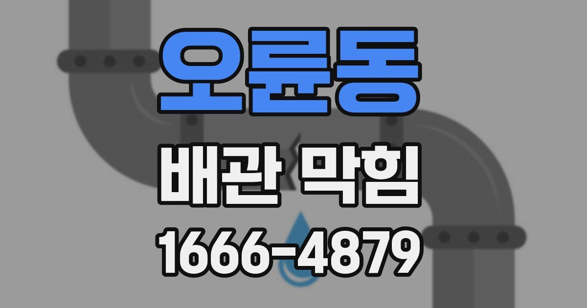 오륜동 배관 막힘
