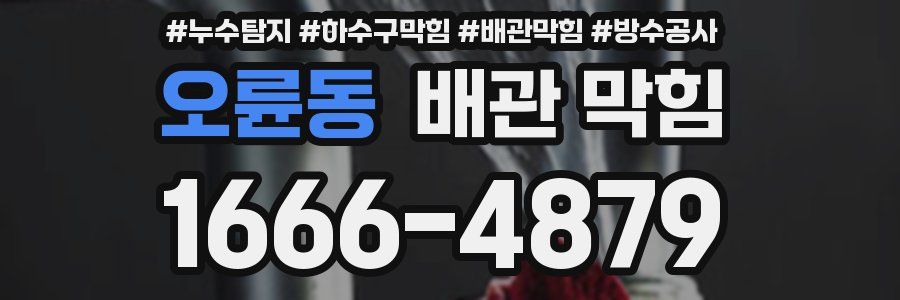 오륜동 배관 막힘