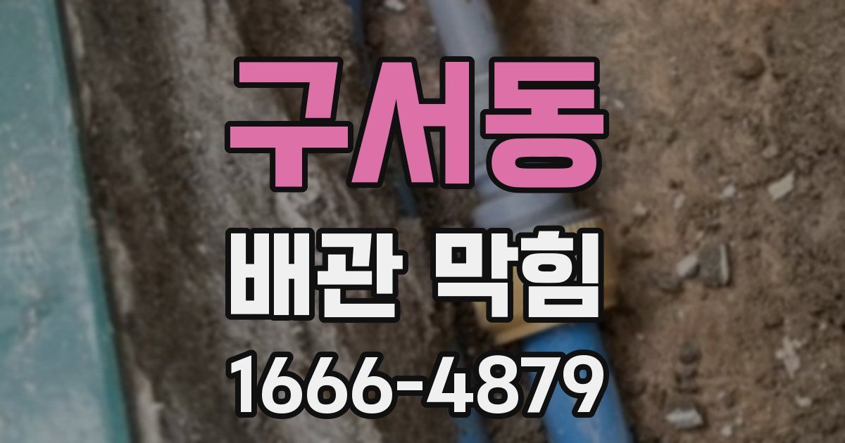 구서동 배관 막힘