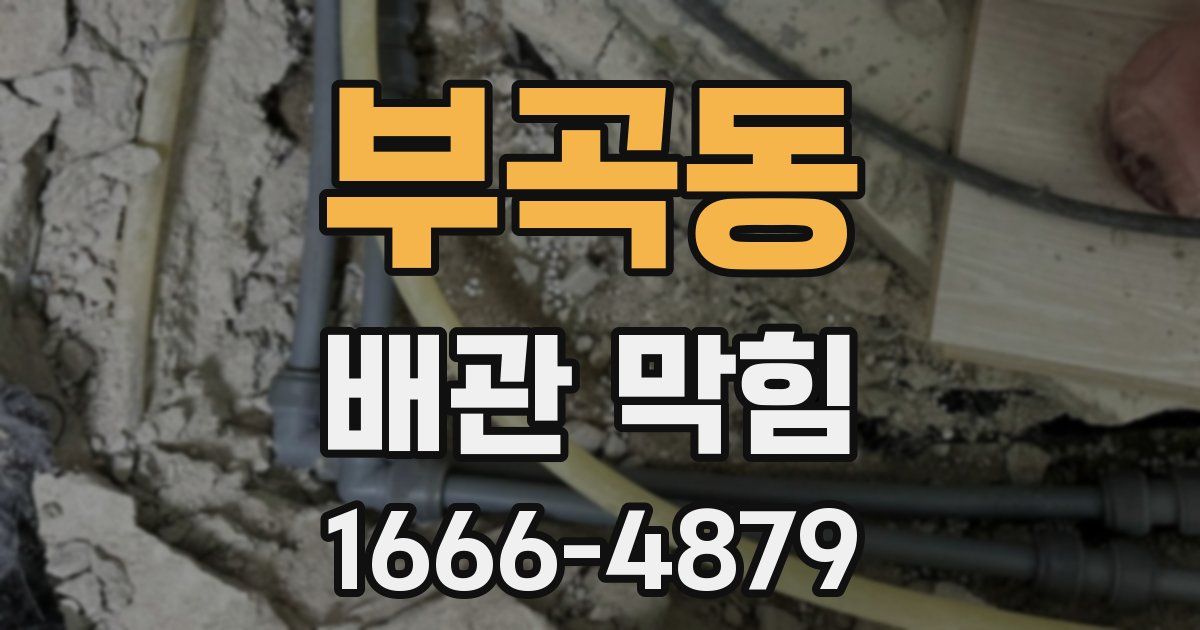 부곡동 배관 막힘
