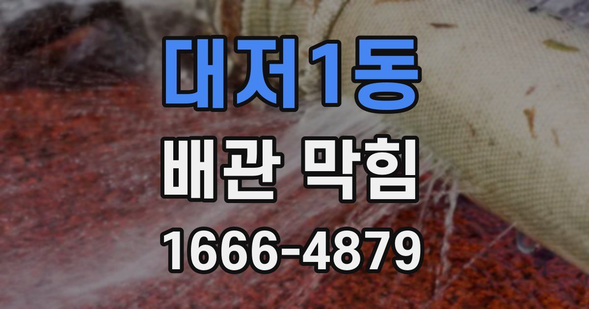 대저1동 배관 막힘