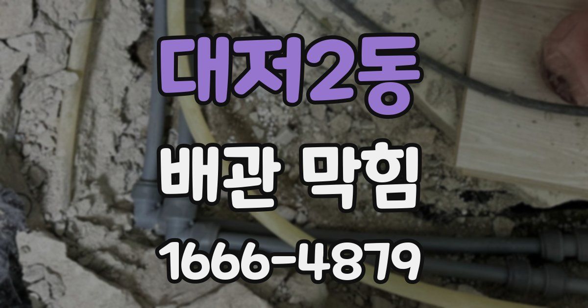 대저2동 배관 막힘