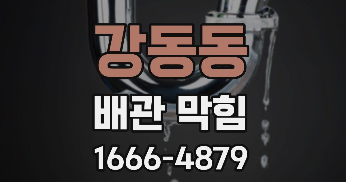 강동동 배관 막힘