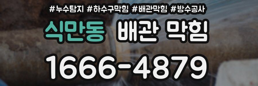 식만동 배관 막힘
