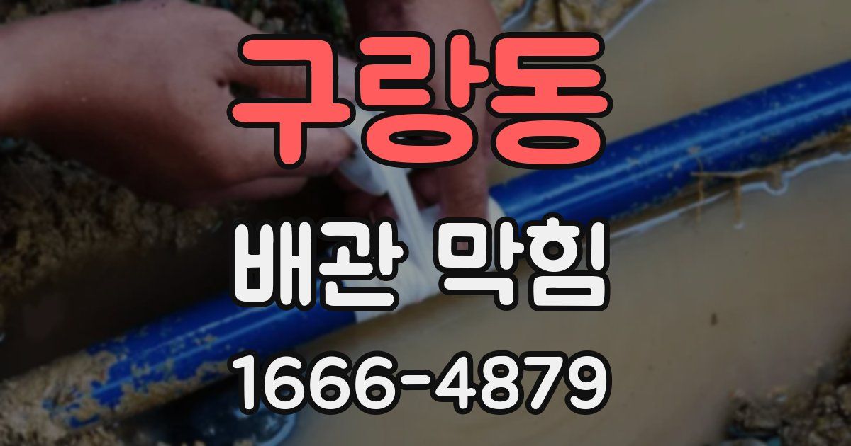 구랑동 배관 막힘