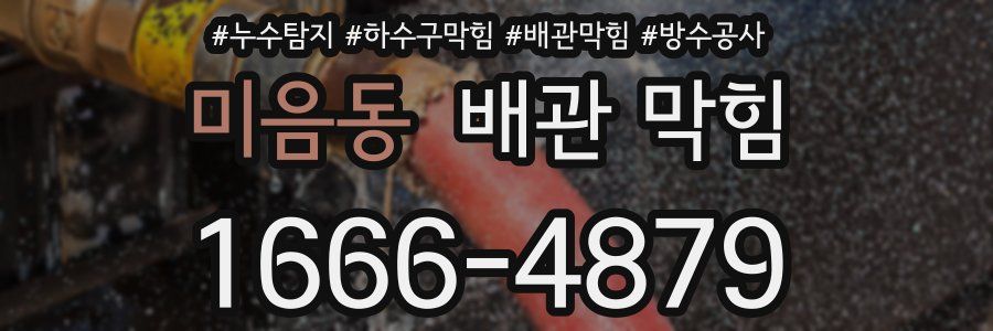 미음동 배관 막힘