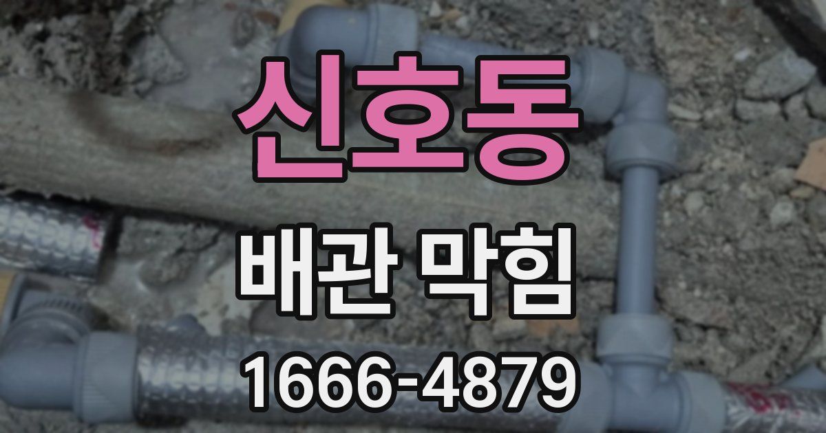 신호동 배관 막힘