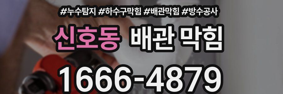 신호동 배관 막힘