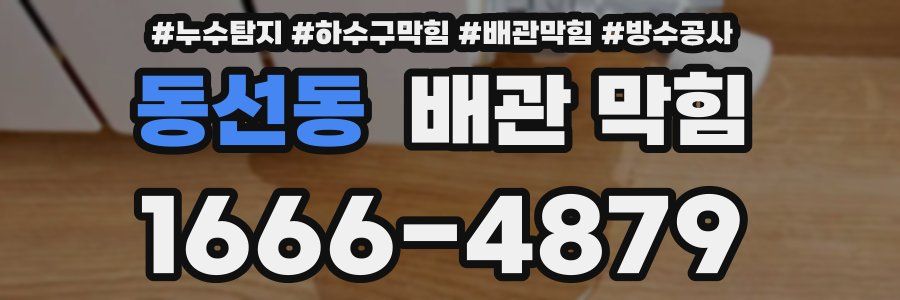 동선동 배관 막힘