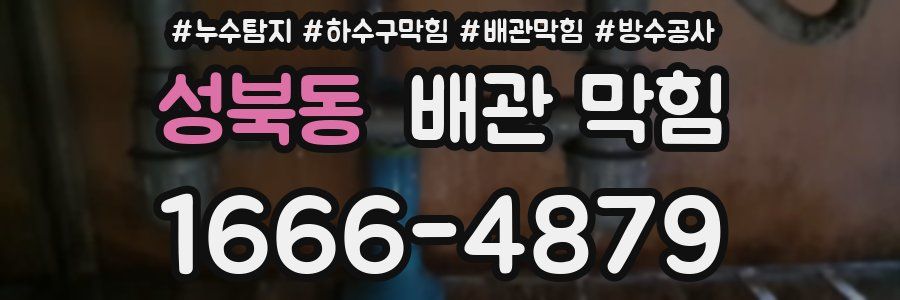 성북동 배관 막힘