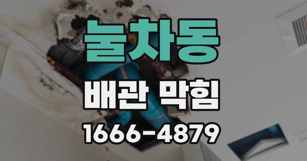 눌차동 배관 막힘