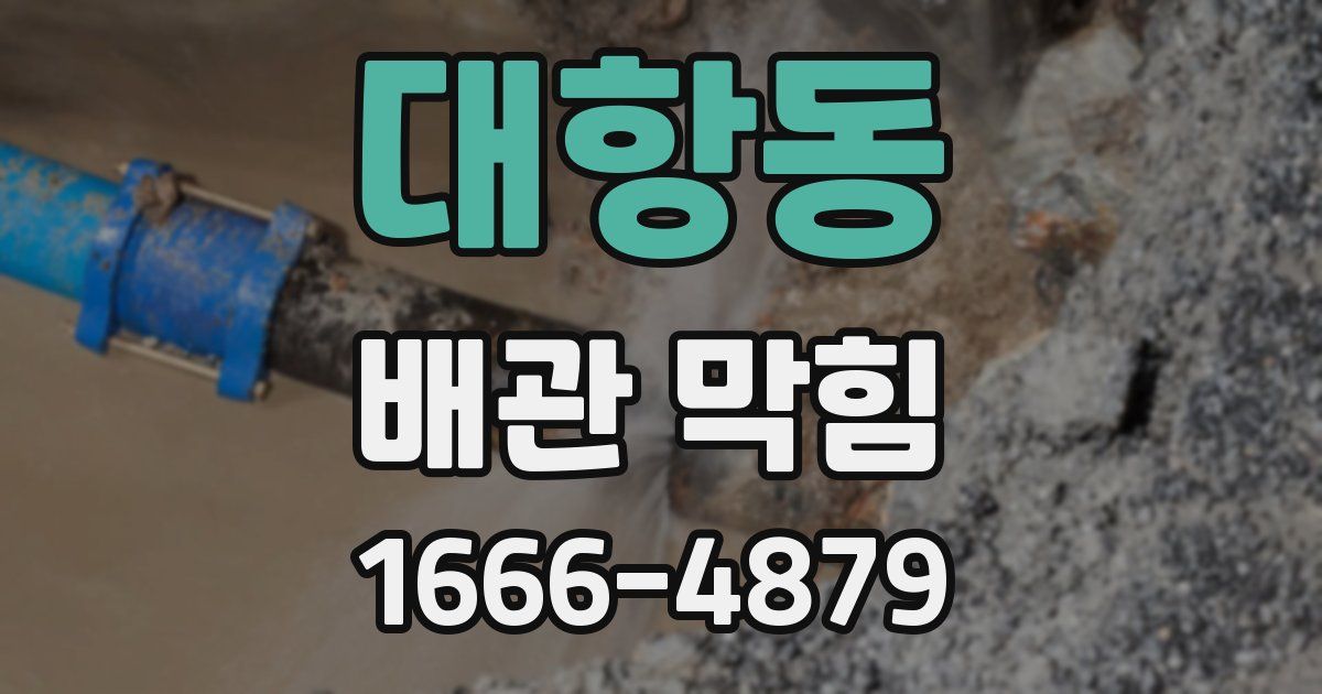 대항동 배관 막힘