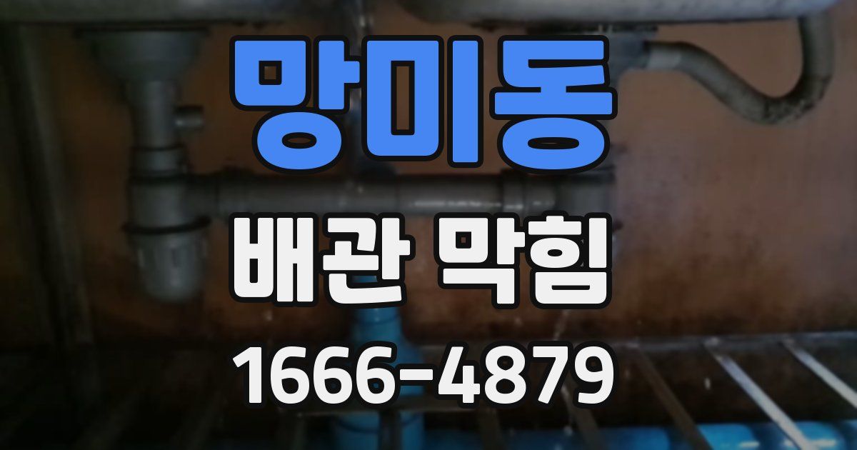망미동 배관 막힘