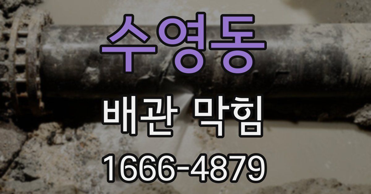 수영동 배관 막힘