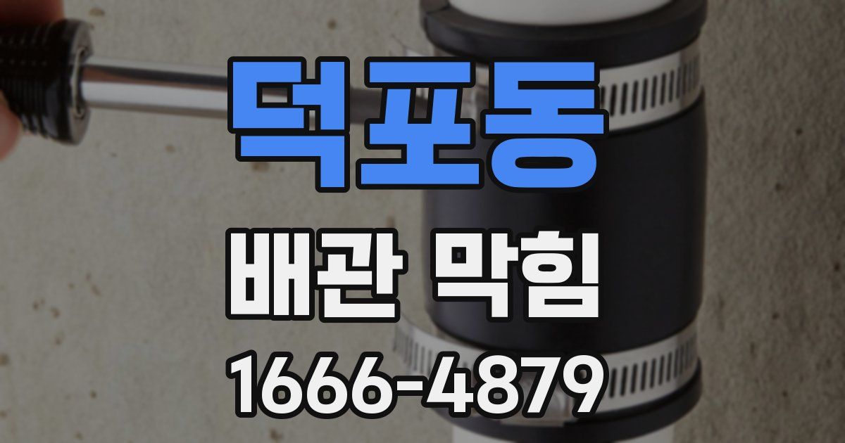 덕포동 배관 막힘