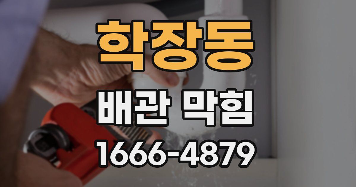 학장동 배관 막힘