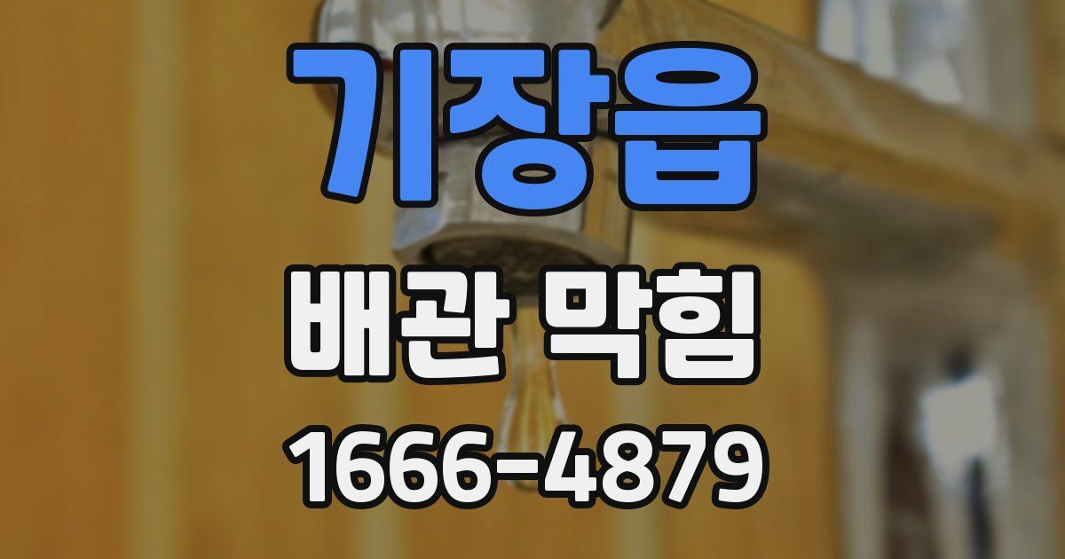 기장읍 배관 막힘