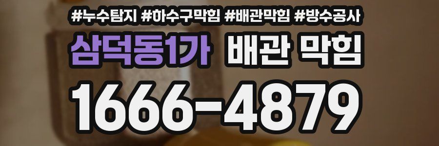삼덕동1가 배관 막힘