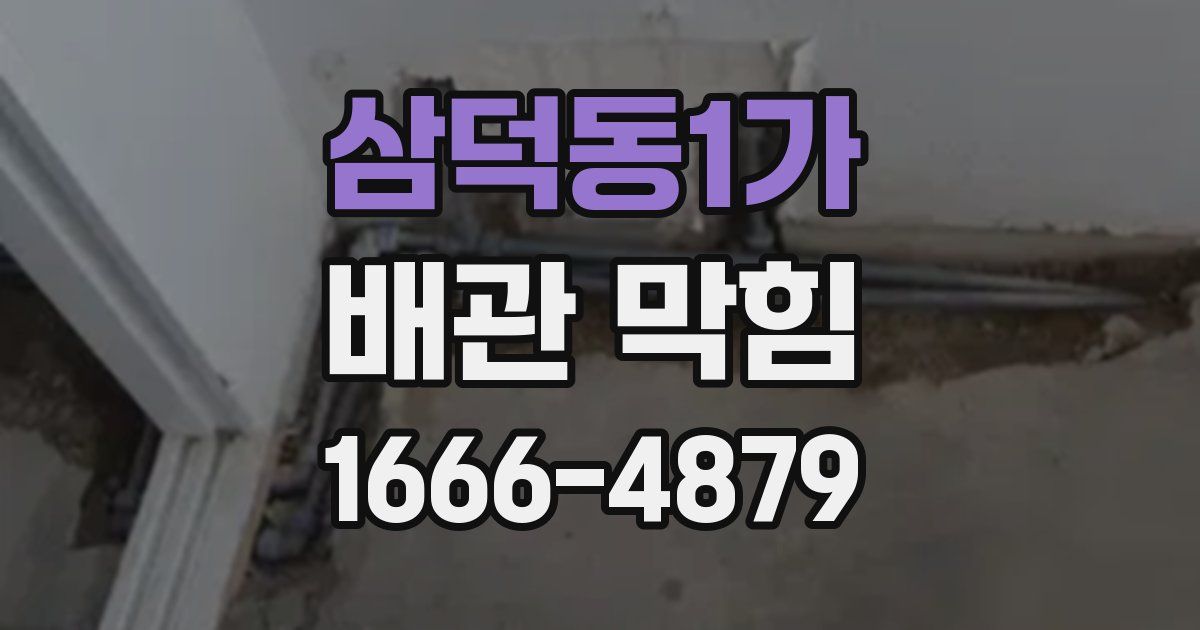 삼덕동1가 배관 막힘