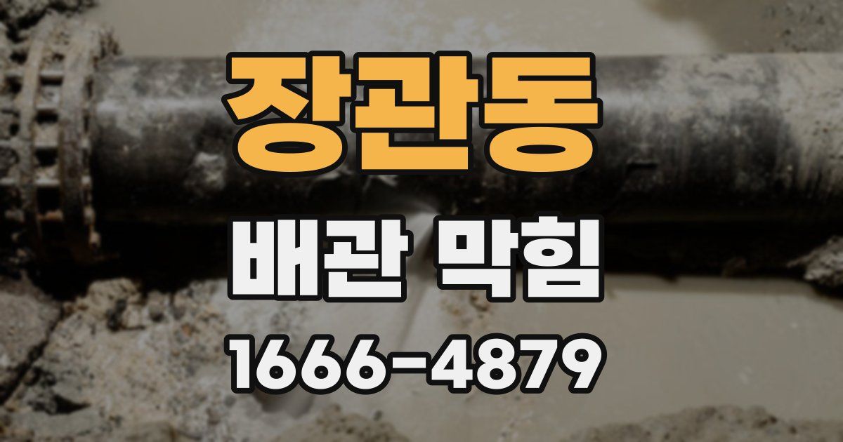 장관동 배관 막힘