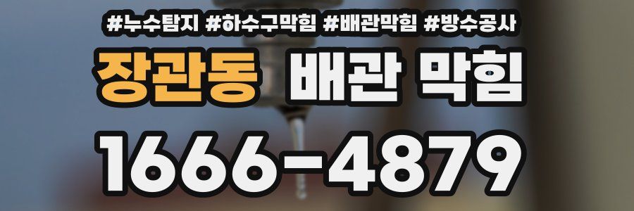 장관동 배관 막힘