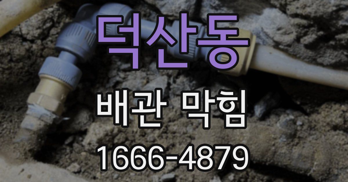 덕산동 배관 막힘