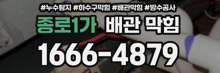 종로1가 배관 막힘