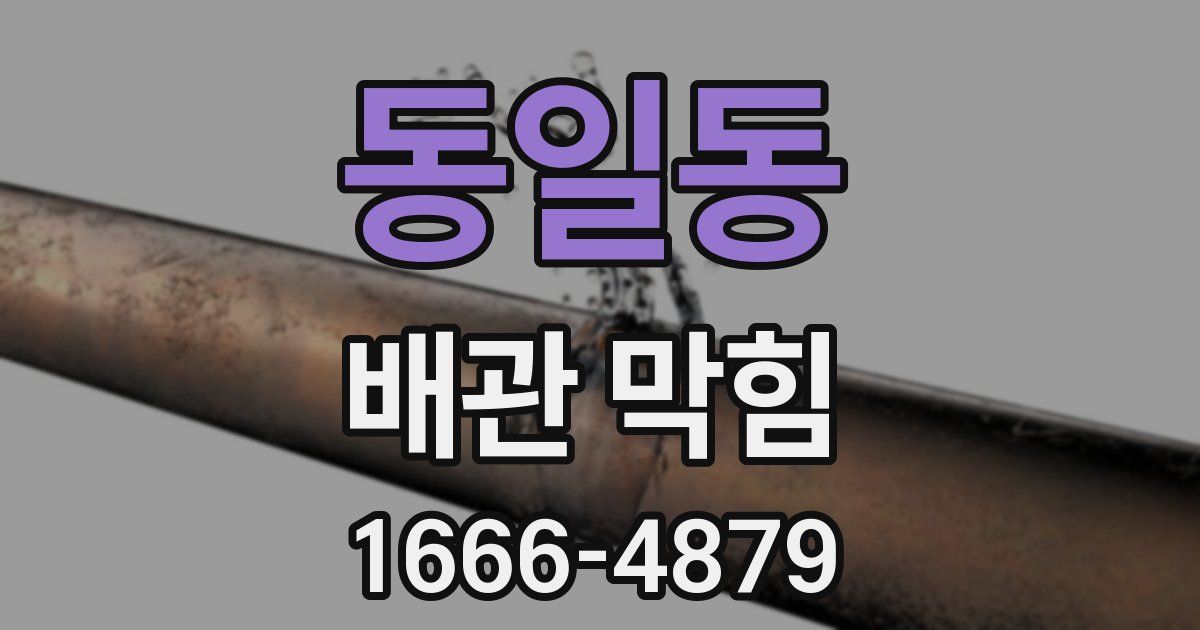 동일동 배관 막힘