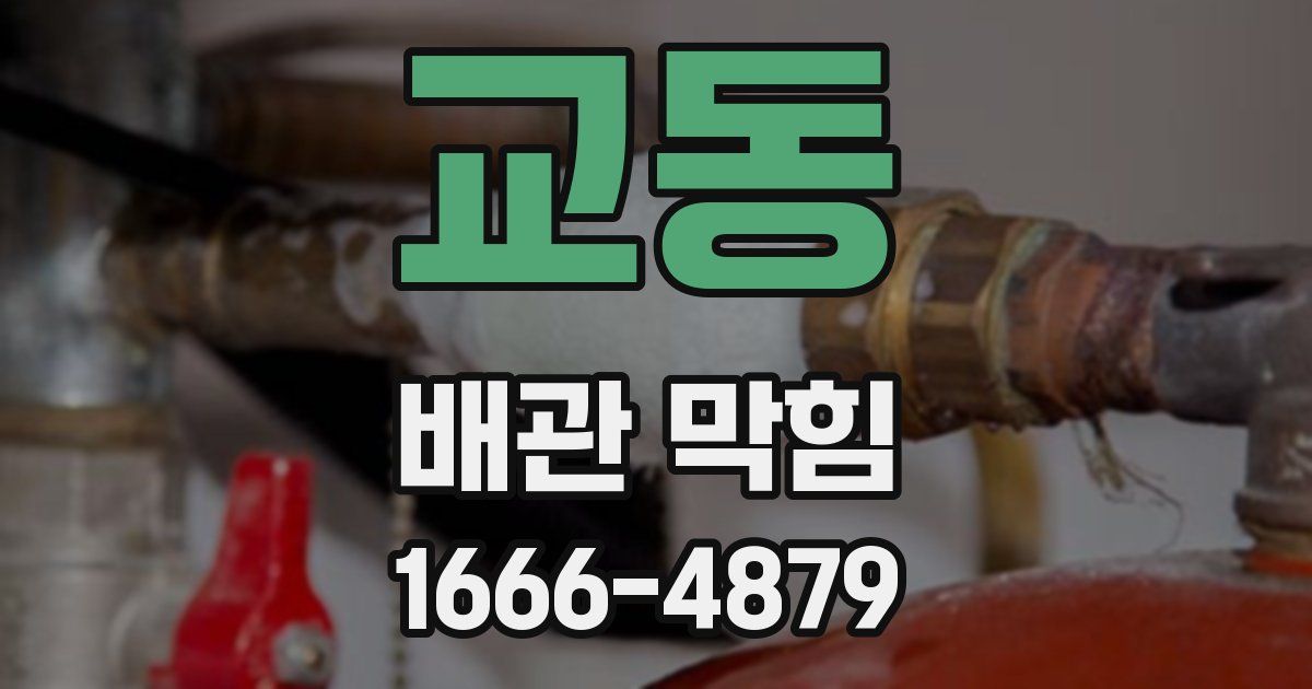 교동 배관 막힘