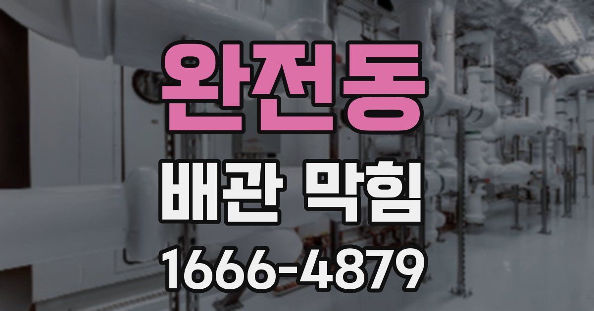 완전동 배관 막힘