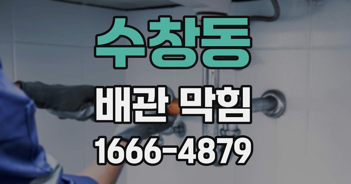 수창동 배관 막힘