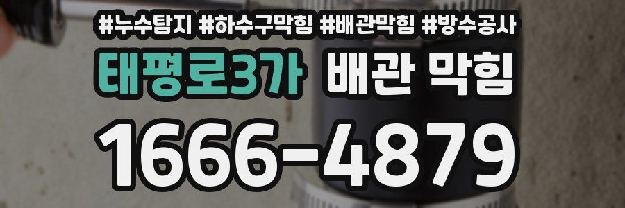 태평로3가 배관 막힘