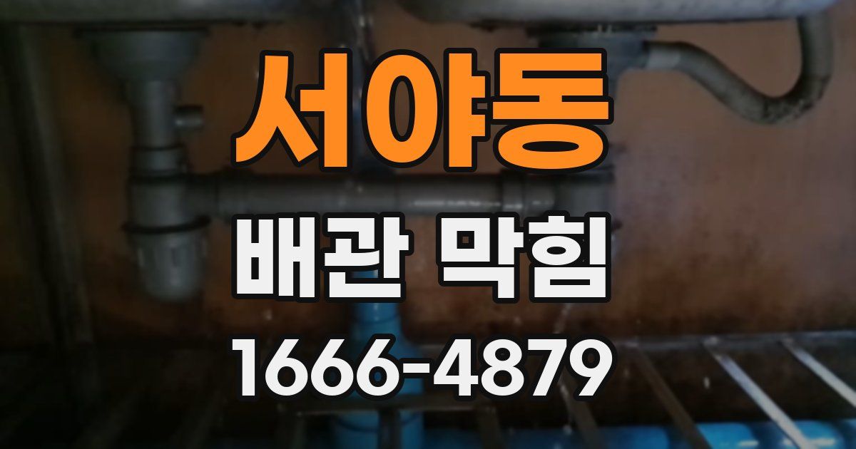 서야동 배관 막힘