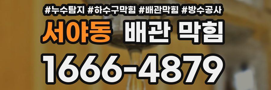 서야동 배관 막힘