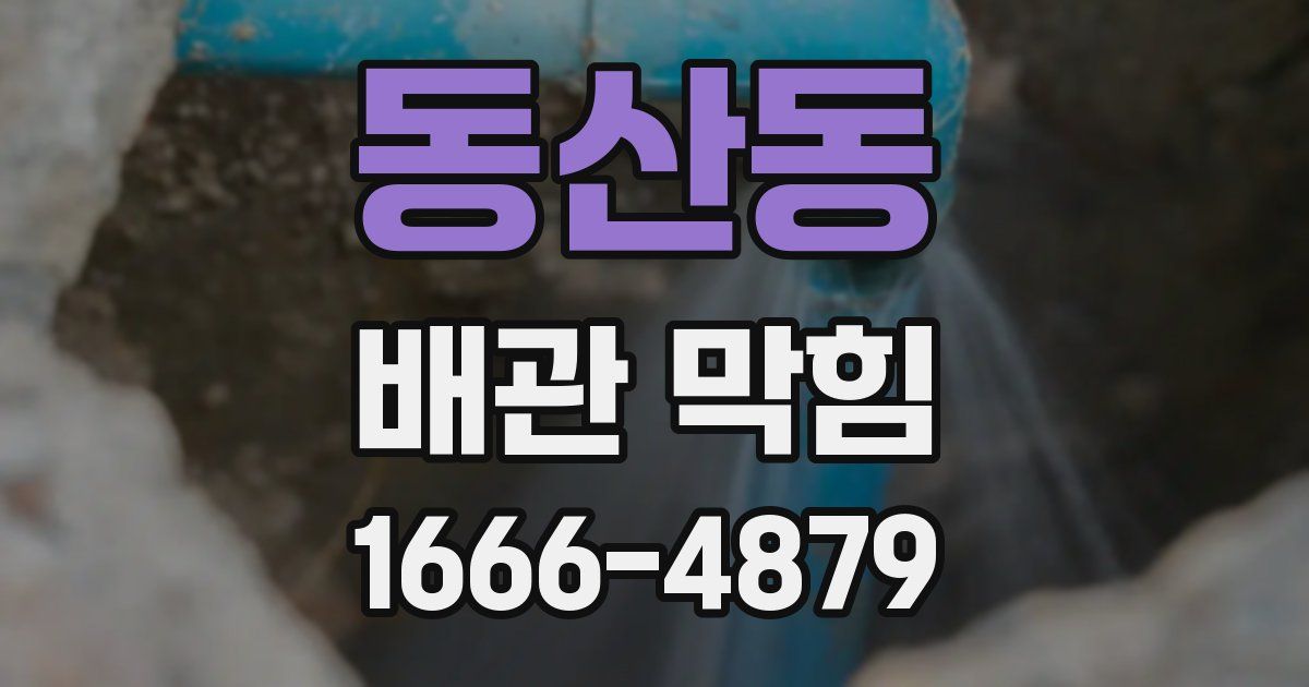 동산동 배관 막힘