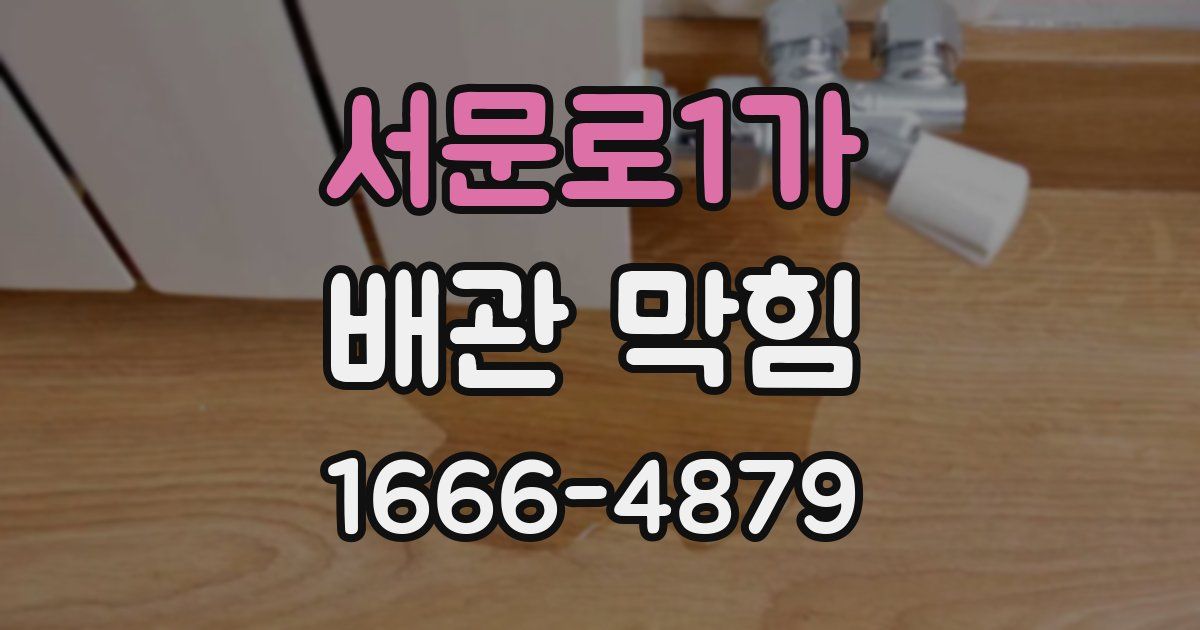 서문로1가 배관 막힘