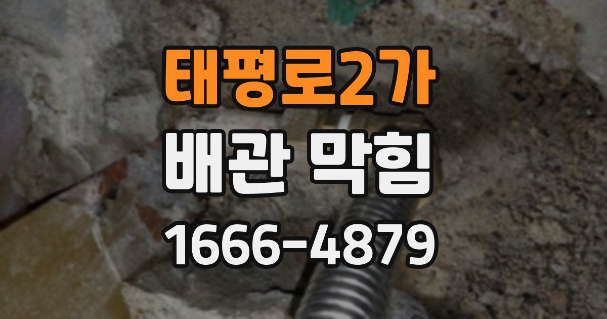 태평로2가 배관 막힘