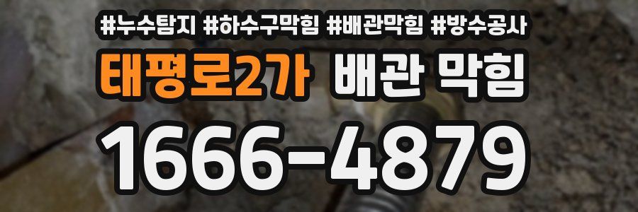 태평로2가 배관 막힘