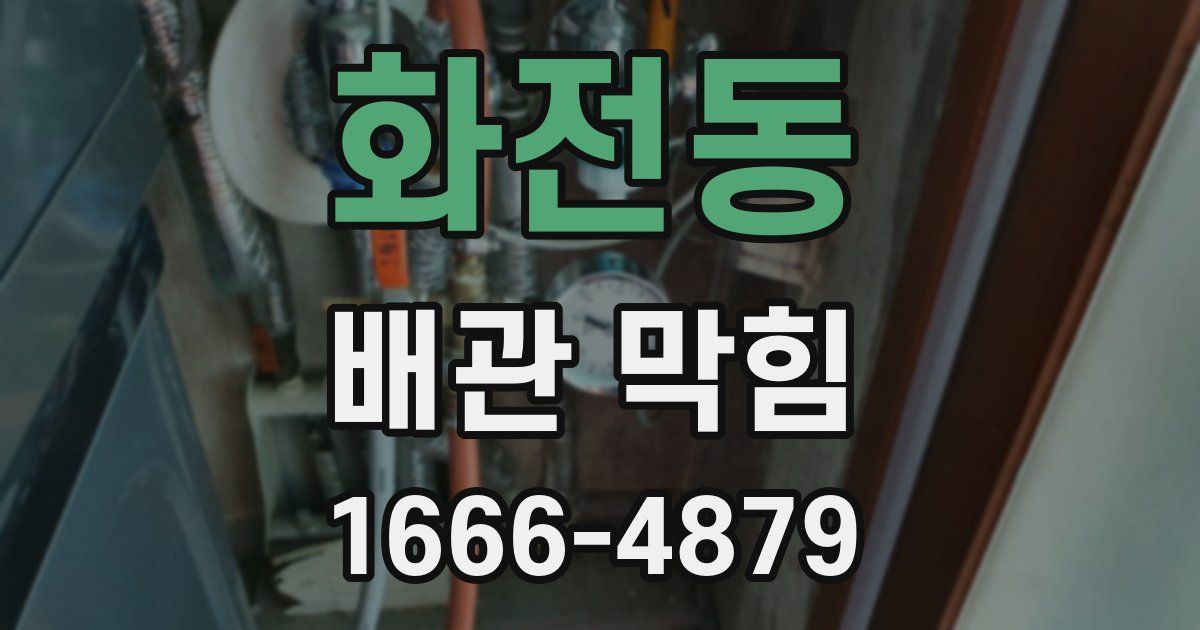 화전동 배관 막힘