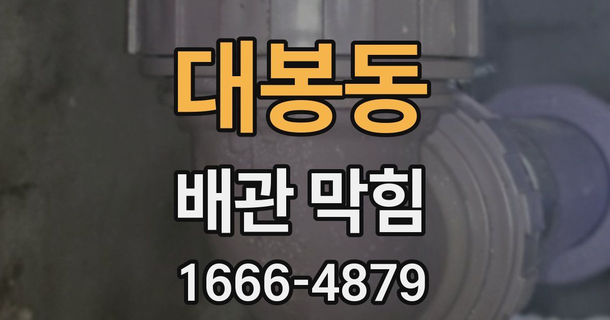 대봉동 배관 막힘